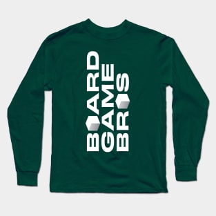 Board Game Bros Logo White Long Sleeve T-Shirt